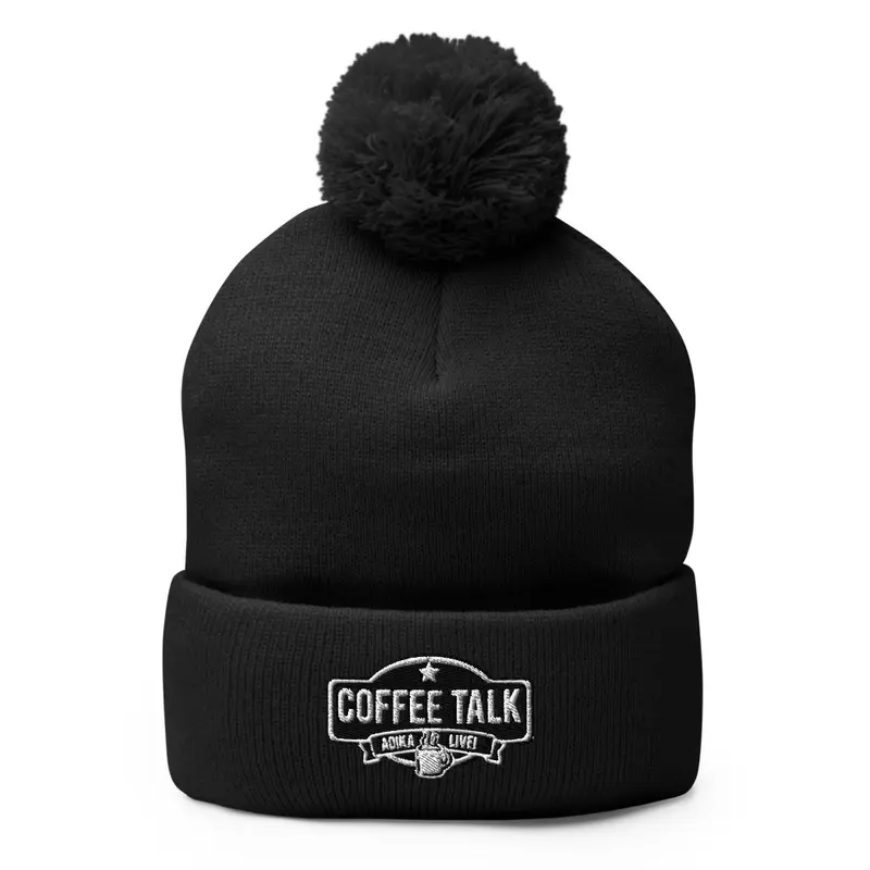 Coffee Talk  Pom Pom Ski Hat